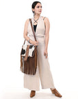 American Darling Adbg1504 Cross Body I Hand Tooled Hair-On Genuine Leather Women Bag Western Handbag Purse