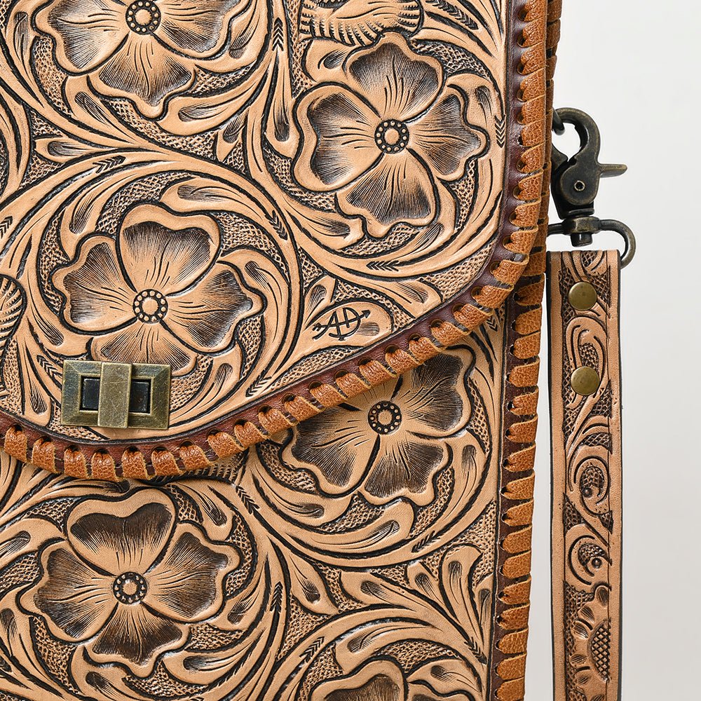American Darling Adbg1505 Envelope Hand Tooled Genuine Leather Women Bag Western Handbag Purse