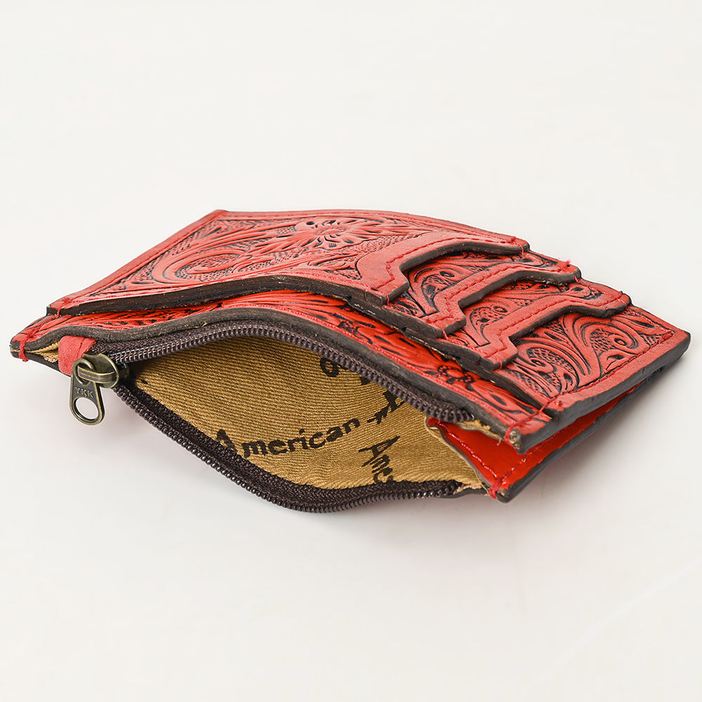 American Darling Card-Holder Hand Tooled Genuine Leather Women Bag Western Handbag Purse