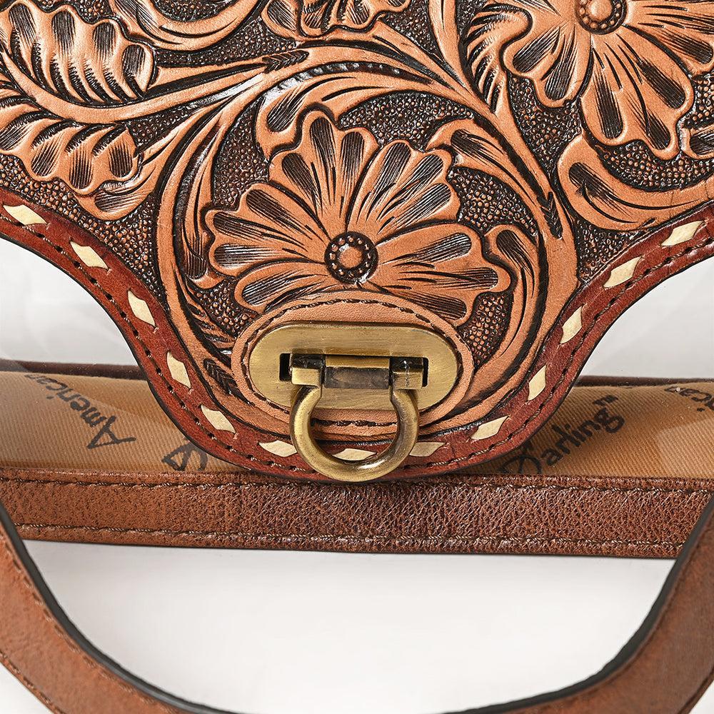 American Darling Adbg1507 Clear Bag Hand Tooled Genuine Leather Women Bag Western Handbag Purse