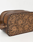 American Darling Adbg1509A Toiletry Hand Tooled Genuine Leather Women Bag Western Handbag Purse