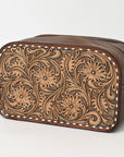 American Darling Adbg1509A Toiletry Hand Tooled Genuine Leather Women Bag Western Handbag Purse