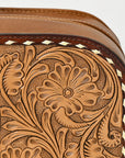 American Darling Adbg1509A Toiletry Hand Tooled Genuine Leather Women Bag Western Handbag Purse