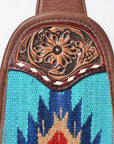 American Darling Sling Hand Tooled Upcycled Wool Genuine Leather Women Bag Western Handbag Purse