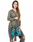 American Darling Saddle Blanket Genuine Leather women bag western handbag purse