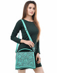 Hand Tooled Genuine Leather women bag western handbag purse