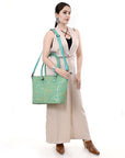Tote Hand Tooled Genuine Western Leather Women Bag