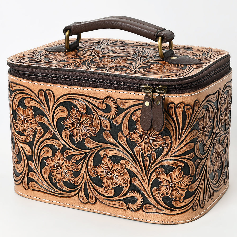 American Darling Adbga576 Jewelry Case Hand Tooled Genuine Leather Women Bag Western Handbag Purse