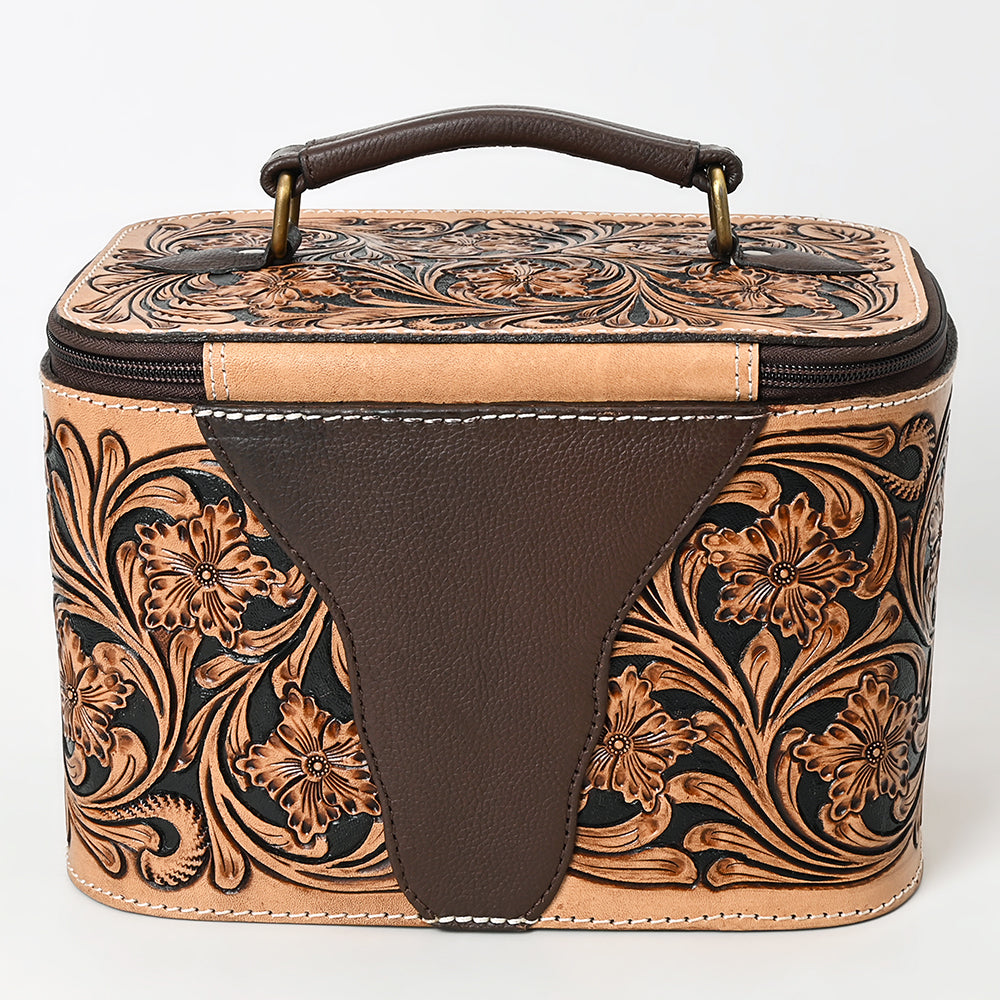 American Darling Adbga576 Jewelry Case Hand Tooled Genuine Leather Women Bag Western Handbag Purse