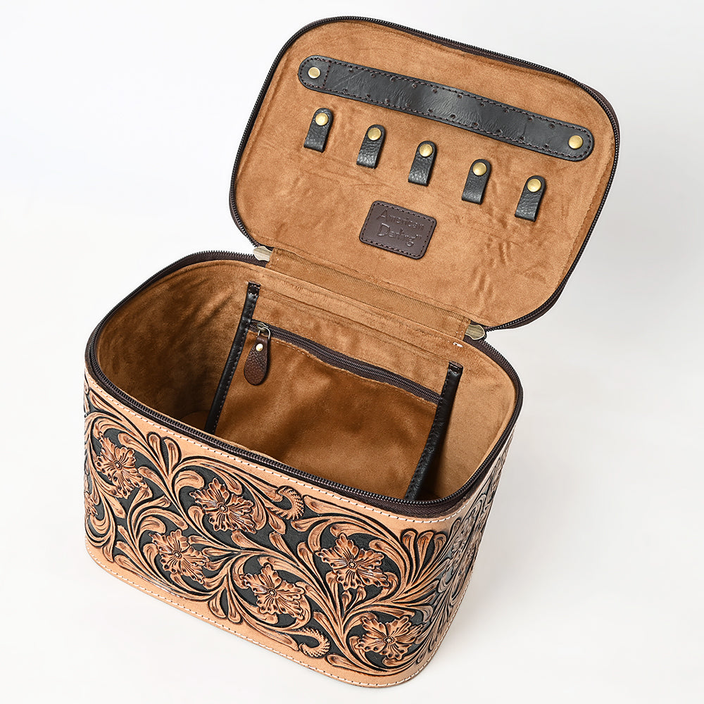 American Darling Adbga576 Jewelry Case Hand Tooled Genuine Leather Women Bag Western Handbag Purse