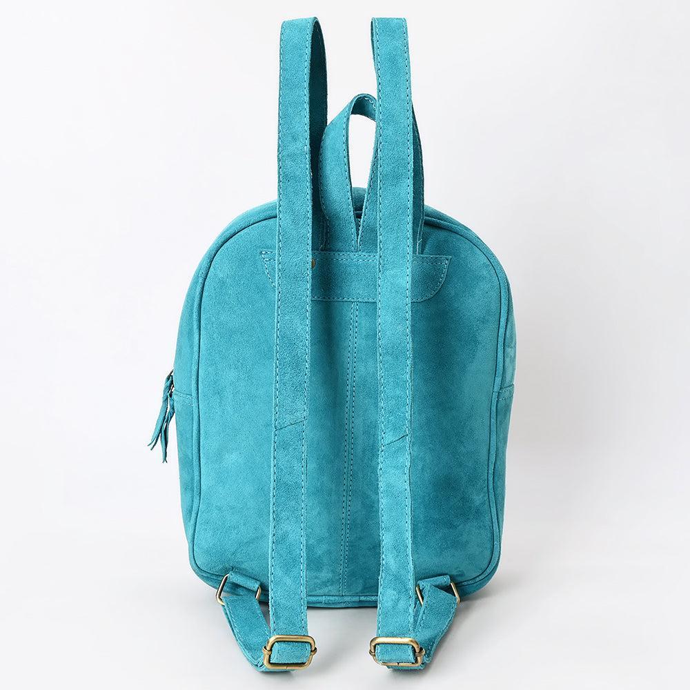 American Darling Adbga581 Backpack Hand Tooled Upcycled Wool Genuine Leather Women Bag Western Handbag Purse