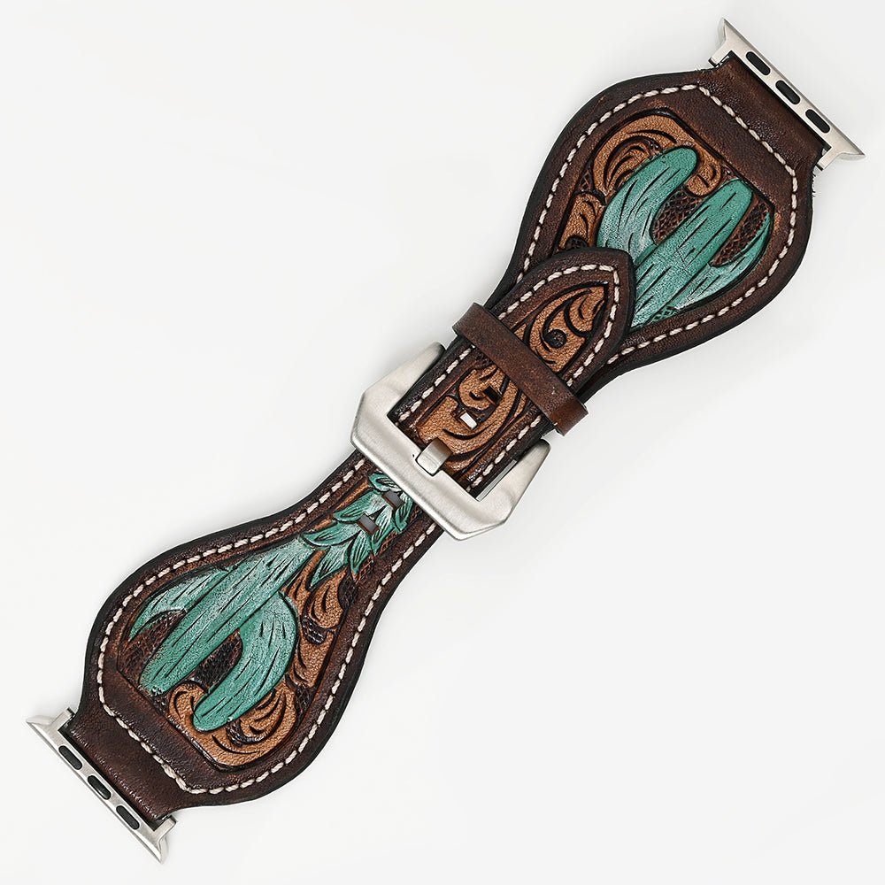 American Darling Floral Hand Tooled I watch Men Women Genuine Leather