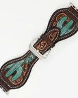 American Darling Beautifully Hand Tooled Painted Genuine Leather I watch Strap Men and Women Unisex