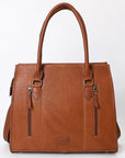 American Darling Adbga584 Tote Hand Tooled Hair-On Genuine Leather Women Bag Western Handbag Purse