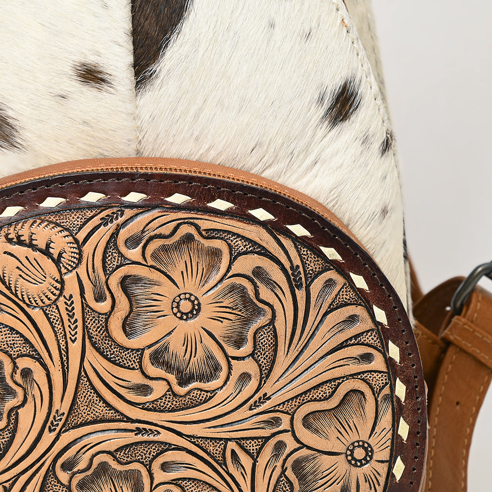 American Darling Adbg1521 Sling Hand Tooled Hair-On Genuine Leather Women Bag Western Handbag Purse