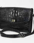 American Darling Adbg1526 Small Crossbody Crocodile Embossed Genuine Leather Women Bag Western Handbag Purse