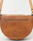 American Darling Adbg1529 Small Crossbody Hand Tooled Hair-On Genuine Leather Women Bag Western Handbag Purse