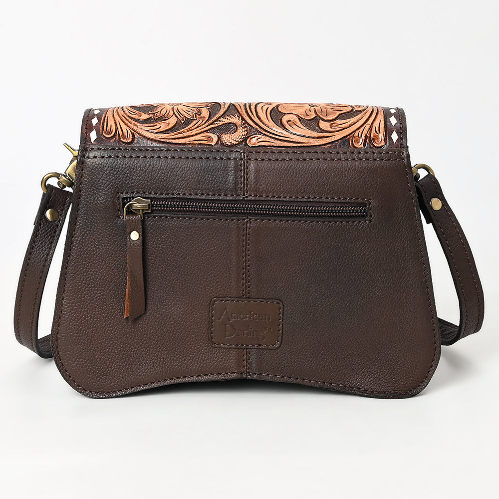 American Darling Adbga587 Cross Body I Hand Tooled Genuine Leather Women Bag Western Handbag Purse