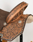Flex Tree Western Saddle For Trail Riding And Endurance Leatherbound Comfort Design
