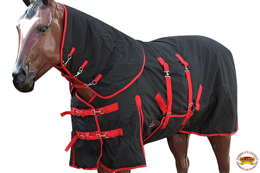 Hilason 1200D Waterproof Winter Horse Turnout Blanket Neck Cover Belly Wrap