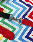 HILASON 1200D Winter Waterproof Poly Horse Hood Turnout Neck Blanket Belly Wrap Rainbow Zigzag