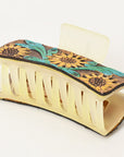 American Darling Beautifully Hand Tooled Women Ladies Hair Band Clip Clutcher Gift For Girls | Genuine Leather Claw Western
