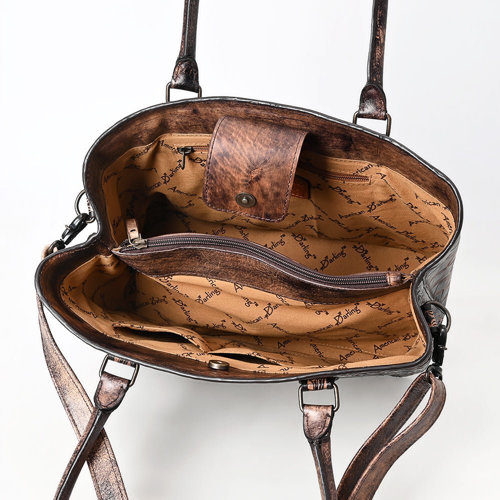 American Darling Tote Beautifully Hand Tooled  Genuine Leather women bag western handbag purse