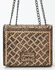 American Darling Small Crossbody Beautifully Hand Tooled  Genuine Leather women bag western handbag purse