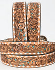 American Darling  Beautifully Hand Tooled Genuine American Leather Belt Men and  Women