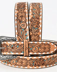 American Darling  Beautifully Hand Tooled Genuine American Leather Belt Men and  Women