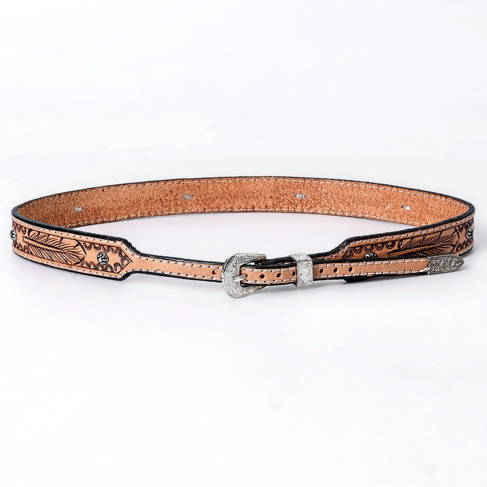 American Darling Hand tooled Hatband Genuine American Leather Western Adjustable Unisex