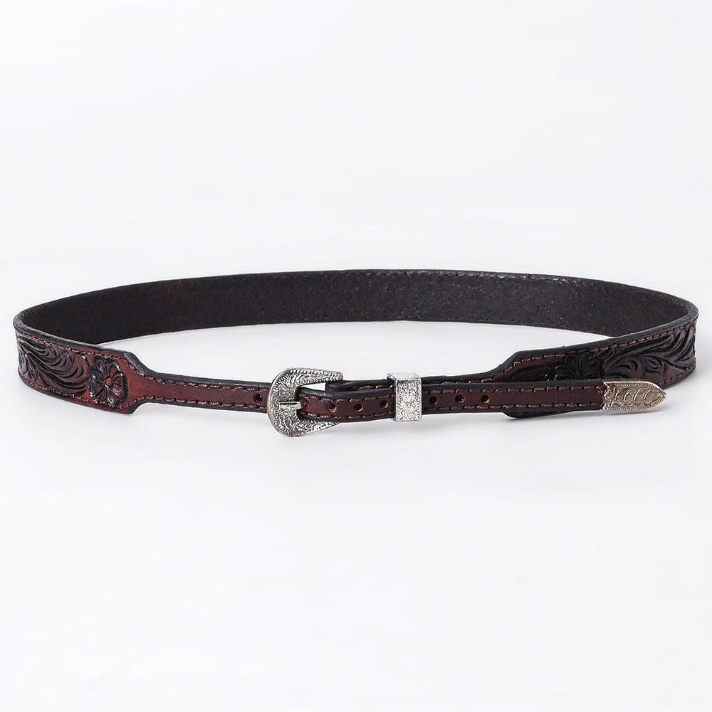 American Darling Hand tooled Hatband Genuine American Leather Western Adjustable Unisex