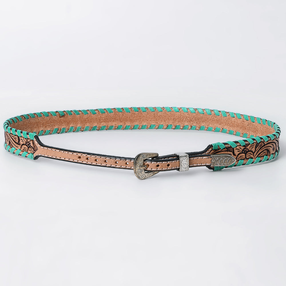 American Darling Hand tooled Hatband Genuine American Leather Western Adjustable Unisex