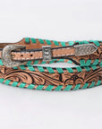American Darling Hand tooled Hatband Genuine American Leather Western Adjustable Unisex
