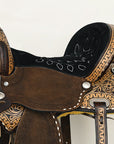 COMFYTACK Horse Barrel Racing Trail Pleasure American Leather Saddle Brown