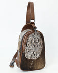 American Darling ADBG1538 Sling Crocodile embossed Genuine Leather women bag western handbag purse