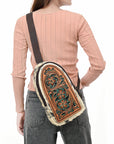 ADBGA590A Sling Hand Tooled Genuine Leather Women Bag Western Handbag Purse