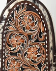 American Darling Sling Beautifully Hand Tooled Hair On Genuine Leather Women Bag Western Handbag Purse |