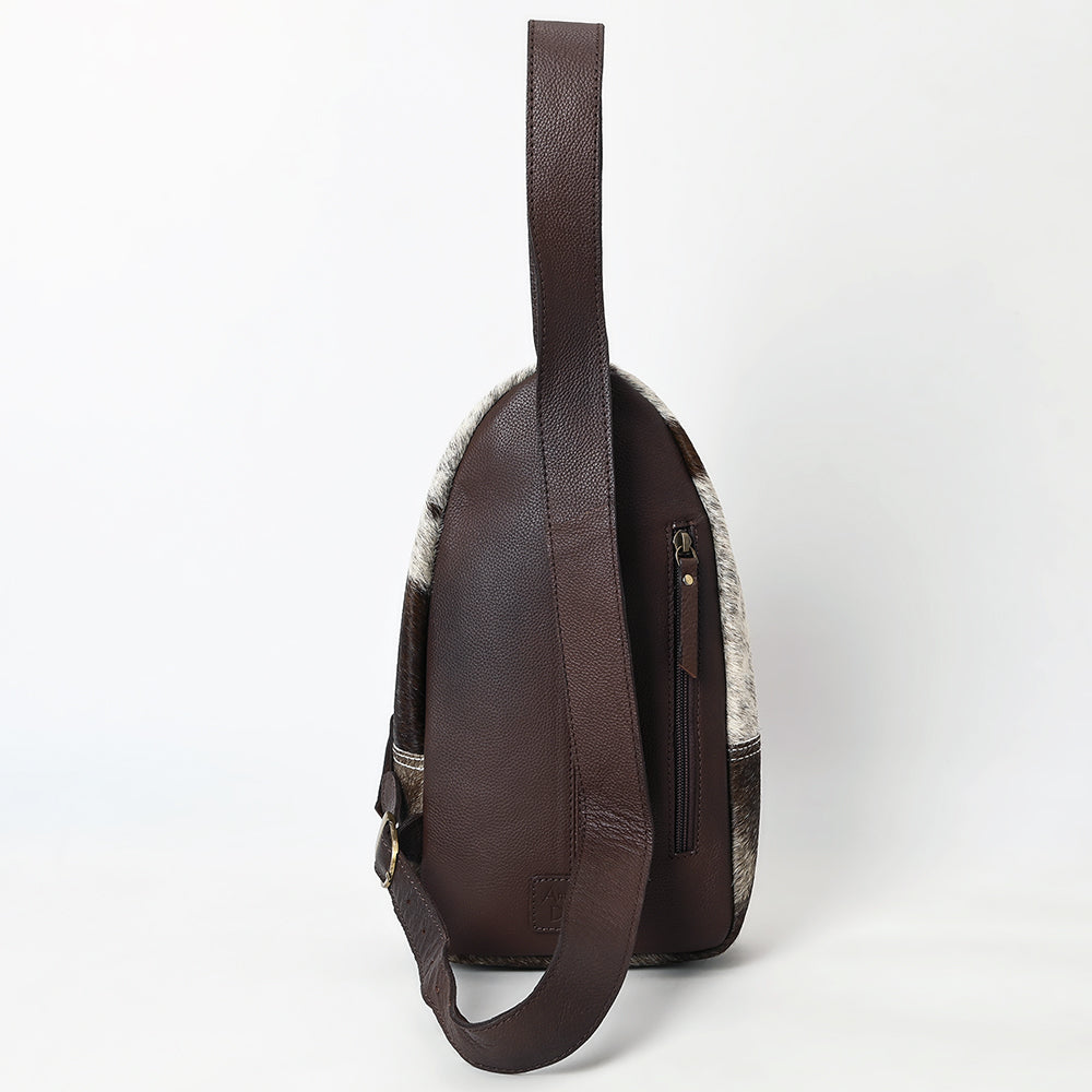 American Darling Sling Beautifully Hand Tooled Hair-On Genuine Leather women bag western handbag purse
