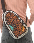 ADBGA593A Sling Hand Tooled Genuine Leather Women Bag Western Handbag Purse