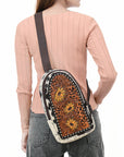ADBGA594A Sling Hand Tooled Genuine Leather Women Bag Western Handbag Purse