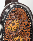 American Darling Sling Beautifully Hand Tooled Hair On Genuine Leather Women Bag Western Handbag Purse |