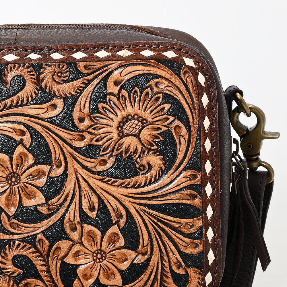 American Darling Adbga599 Cross Body I Hand Tooled Genuine Leather Women Bag Western Handbag Purse