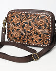 American Darling Adbga599 Cross Body I Hand Tooled Genuine Leather Women Bag Western Handbag Purse