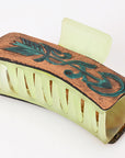 Beautifully Hand Tooled Women Ladies Hair Band Clip Clutcher