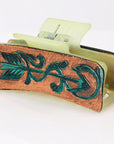 Beautifully Hand Tooled Women Ladies Hair Band Clip Clutcher