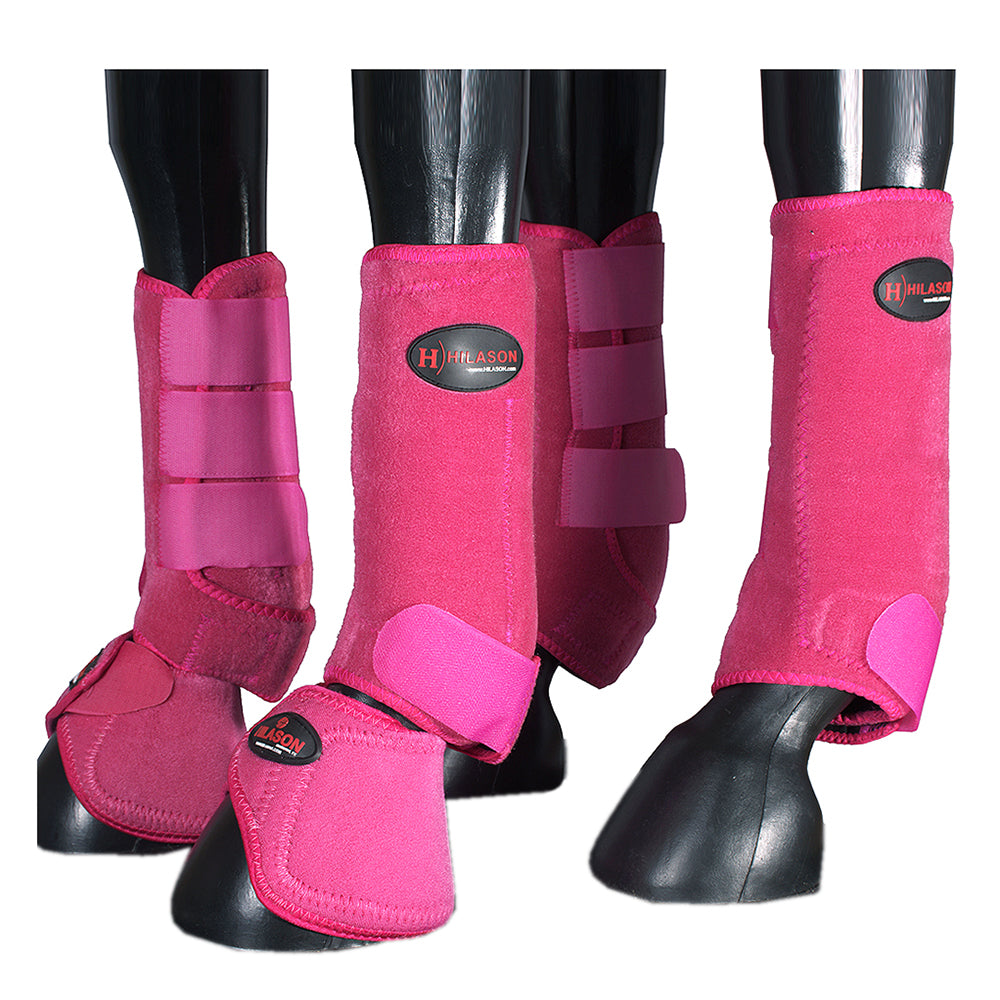 HILASON L M S Horse Front Rear Hind Leg Sport Boots &amp; Bell 6 Pack | Jumping