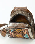American Darling Sling Beautifully Hand Tooled  Hair-On Genuine Leather women bag western handbag purse