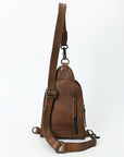 American Darling Sling Beautifully Hand Tooled  Hair-On Genuine Leather women bag western handbag purse
