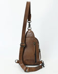 American Darling Sling Beautifully Hand Tooled  Hair-On Genuine Leather women bag western handbag purse